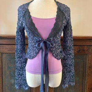 Ann Ferriday Furry Lace Cardigan (M)